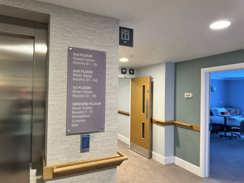 carehome wayfinding signage 