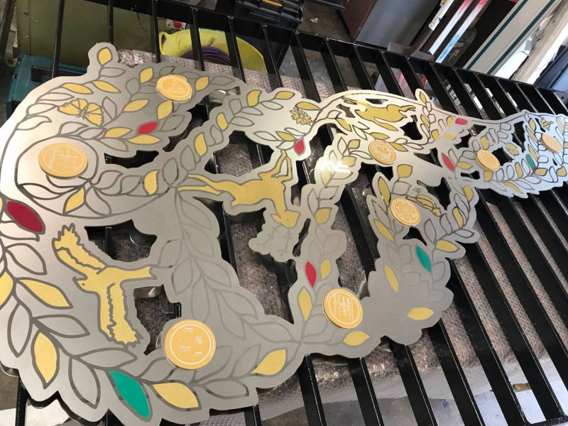 laser cut signage